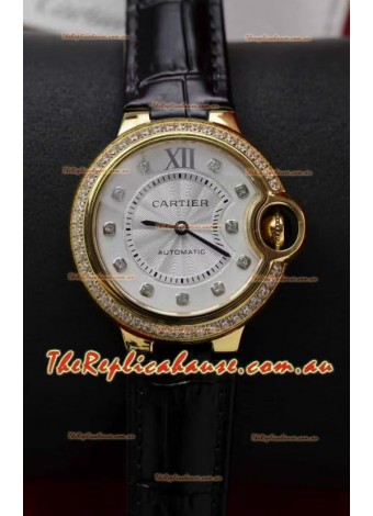 Ballon De Cartier Swiss Automatic 1:1 Mirror Quality 33MM in Yellow Gold Plating