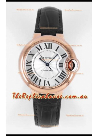 Ballon De Cartier Swiss Automatic 1:1 Mirror Quality 33MM in Rose Gold Plating