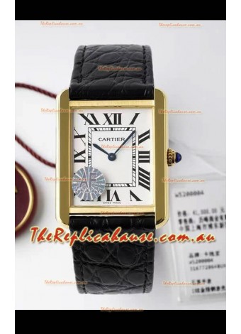 Cartier Tank Solo Swiss Quartz Watch in Yellow Gold Plating Casing - 27MM Wide