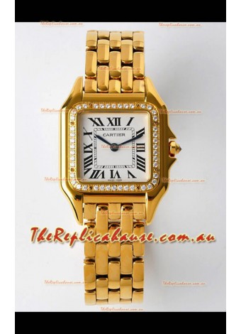 PANTHERE de Cartier Edition 27MM 1:1 Mirror Swiss Watch Yellow Gold Casing