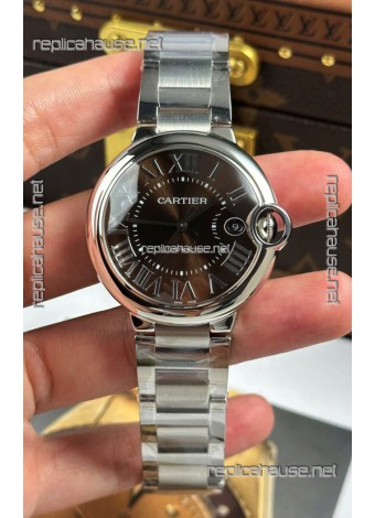 Ballon De Cartier Brown Dial 1:1 Mirror Swiss Replica Watch in 904L Steel Casing - 42MM