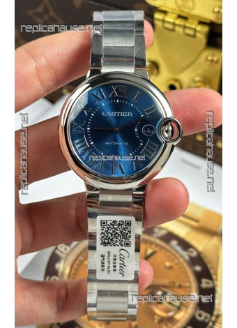 Ballon De Cartier Blue Dial 1:1 Mirror Swiss Replica Watch in 904L Steel Casing - 42MM