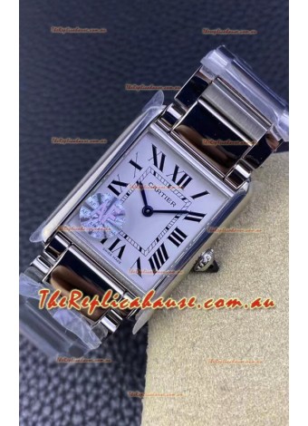 Cartier Tank Solo Swiss Quartz Watch in Stainless Steel Casing - 25.5MM Wide  1:1 Mirror Replica