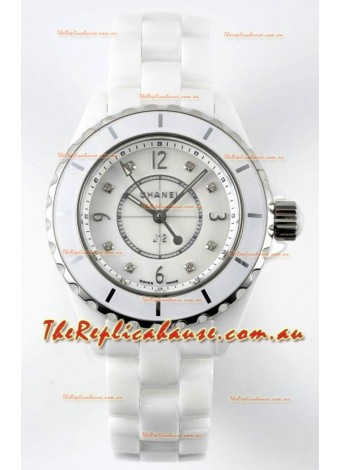 Chanel J12 Ladies White Ceramic Casing Watch 1:1 Mirror Replica Watch 