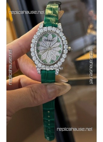 Chopard Super Clone L'Heure du Diamant Mossanites Stainless Steel Watch 34MM