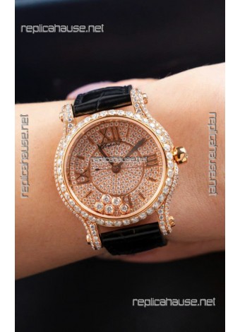 Chopard Happy Diamonds Mossanites Edition Super Clone Quartz Watch