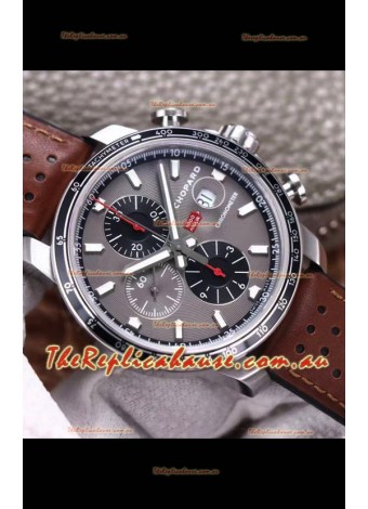 Chopard Classic Racing Chronograph 1:1 Mirror Replica Watch in Steel Casing - Grey Dial 