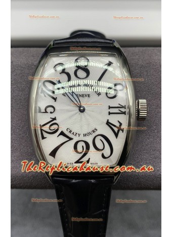 Franck Muller Crazy Hours Automatic Swiss Super Clone Replica Watch in White dial