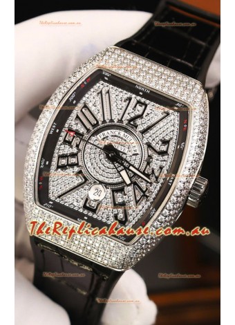 Franck Muller Vanguard Edition Swiss Replica Watch - Black Numerals
