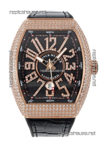 Franck Muller Vanguard V45 Yachting in Rose Gold Plating - Black Dial 