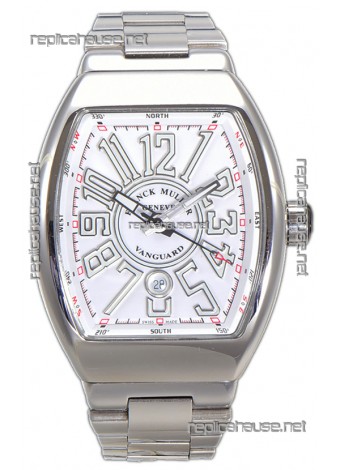 Franck Muller Vanguard Yachting V45 Stainless Steel Casing Swiss Replica Watch 