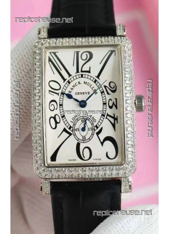 Franck Muller Long Island Ladies Replica Watch in Swiss Quartz Movement Leather Strap