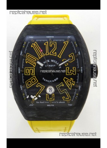 Franck Muller Super Clone Vanguard V45 Racing Carbon Watch in Nylon Strap