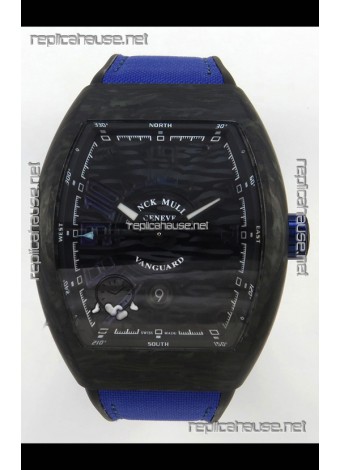 Franck Muller Super Clone Vanguard V45 Racing Carbon Watch in Nylon Strap