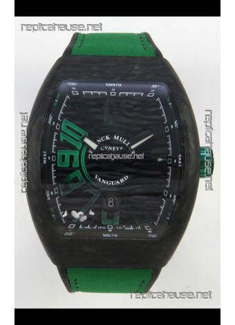 Franck Muller Super Clone Vanguard V45 Racing Carbon Watch in Nylon Strap