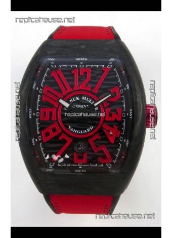 Franck Muller Super Clone Vanguard V45 Racing Carbon Watch in Nylon Strap