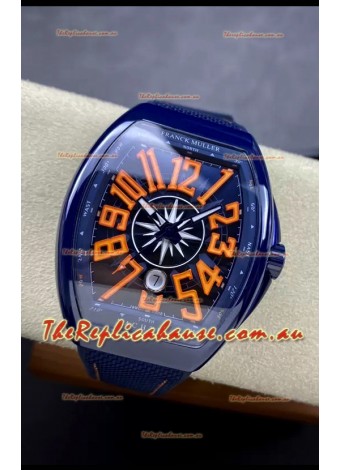 Franck Muller Vanguard Yachting Blue Ceramic 1:1 Mirror Swiss Replica Watch