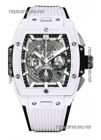 Hublot Spirit of Bang Edition Watch in White Ceramic Casing - 42MM Swiss Replica