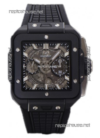 Hublot Square Bang Unico Black Ceramic Casing Chronograph Watch 1:1 Mirror Replica