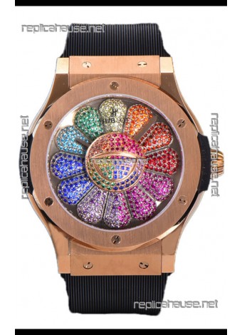 Hublot Classic Fusion Takashi Murakami Rose Gold Edition Swiss Watch 1:1 Mirror Replica