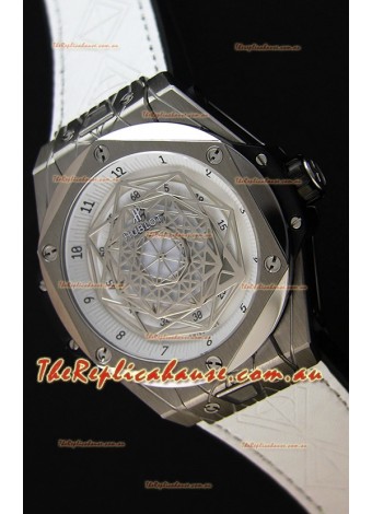 Hublot Big Bang Sang Bleu 45MM Stainless Steel White Dial  Swiss Replica Watch 