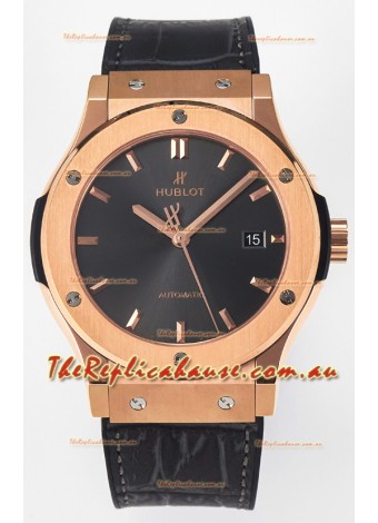 Hublot Super Clone Classic Fusion Rose Gold 42MM 1:1 Mirror Replica Watch Grey Dial
