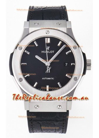 Hublot Super Clone Classic Fusion Titanium 42MM 1:1 Mirror Replica Watch Black Dial