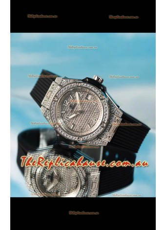 Hublot Big Bang One Click Diamonds Paved Casing and Dial Swiss Replica Watch