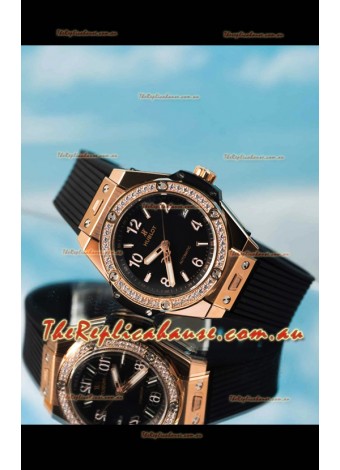Hublot Big Bang One Click King Black Dial Rose Gold Swiss Replica Watch 39MM