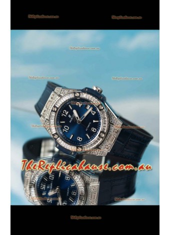 Hublot Big Bang One Click King Blue Dial Steel Case Swiss Replica Watch 39MM