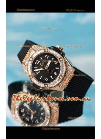 Hublot Big Bang One Click King Black Dial Rose Gold Swiss Replica Watch 39MM