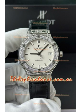 Hublot Super Clone Classic Fusion Titanium 38MM 1:1 Mirror Replica Watch White Dial