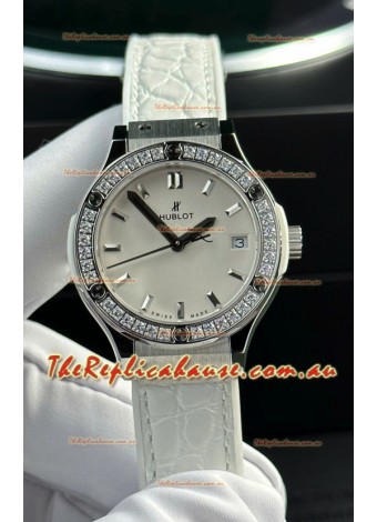 Hublot Super Clone Classic Fusion Titanium 33MM 1:1 Mirror Replica Watch White Dial