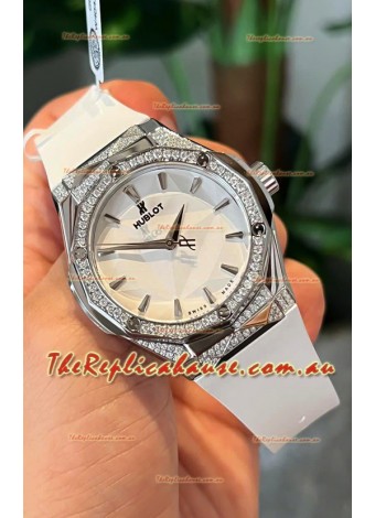 Hublot Classic Fusion Orlinski Diamonds Paved Edition White Dial Swiss Replica Watch 40MM