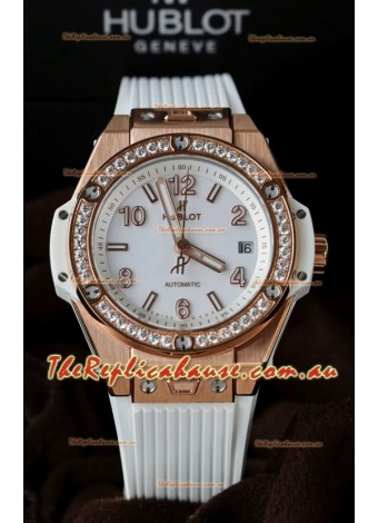 Hublot Big Bang One Click King White Dial Rose Gold Swiss Replica Watch 39MM