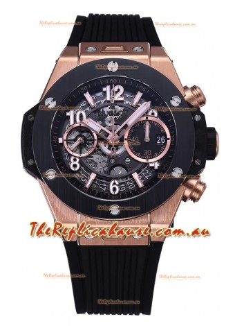 Hublot Big Bang Unico Rose Gold Casing 1:1 Mirror Edition Swiss Replica Watch