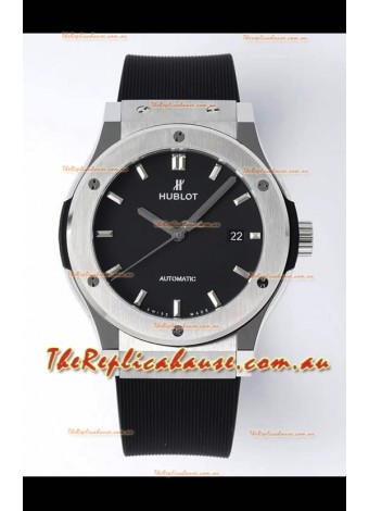 Hublot Classic Fusion Steel Black Dial 42MM Swiss Replica Watch 1:1 Mirror Quality