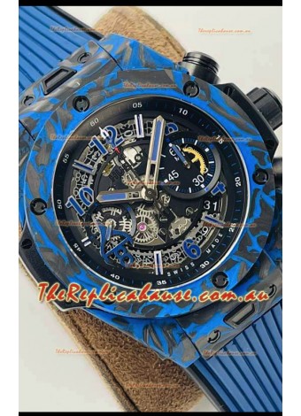 Hublot Big Bang Unico Blue Carbon Las Vegas Boutique Edition Swiss Replica Watch 