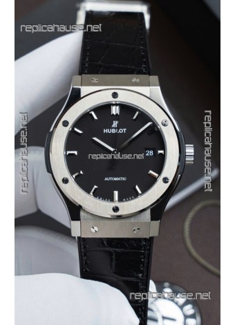 Hublot Super Clone Classic Fusion Titanium Black Dial 42MM Watch