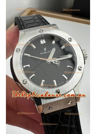 Hublot Classic Fusion Stainless Steel 33MM Black Dial Swiss Quartz Movement Watch 1:1 Mirror Quality