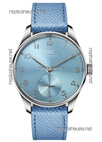 IWC Portugieser Automatic 40 IW358402 Blue Dial in White Gold 1:1 Mirror Replica Watch 