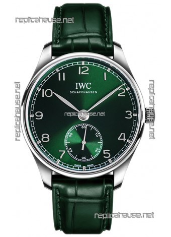 IWC Portugieser Automatic 40 IW358310 Green Dial in Stainless Steel 1:1 Mirror Replica Watch 