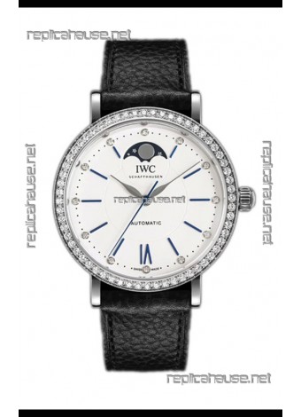 IWC Portofino IW659601 Automatic Moon Phase Steel Casing Watch in White Dial 37MM