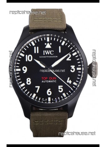 IWC Big Pilot's IW326906 Top Gun Edition 43MM Khaki Nylon Strap Ceramic Swiss Replica 