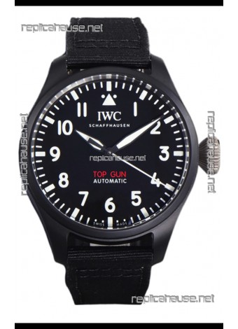 IWC Big Pilot's IW326906 Top Gun Edition 43MM Black Nylon Strap Ceramic Swiss Replica 