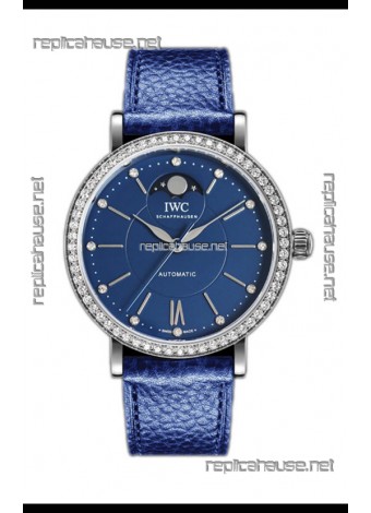 IWC Portofino IW659601 Automatic Moon Phase Steel Casing Watch in Blue Dial 37MM