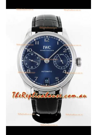 IWC Super Clone Portugieser Swiss 1:1 Mirror Replica Watch Blue Dial Steel Case Watch