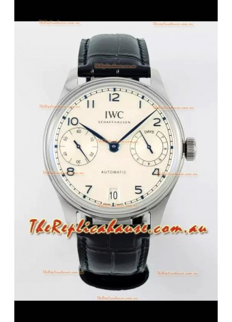 IWC Super Clone Portugieser Swiss 1:1 Mirror Replica Watch White Dial Steel Case Watch