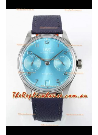 IWC Super Clone Portugieser Swiss 1:1 Mirror Replica Watch Turquoise Dial Steel Case Watch