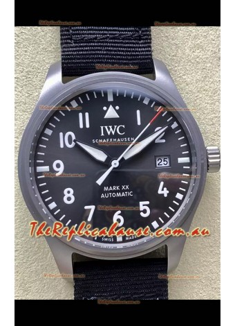 IWC Pilot's MARK XX Super Clone Titanium Swiss Replica Watch Grey Dial